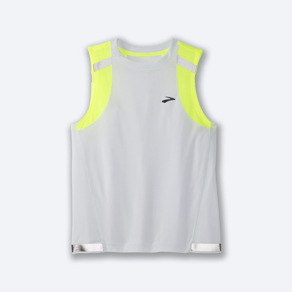 Camiseta Tirantes Brooks Carbonite Mujer Gris | Ecuador-27835