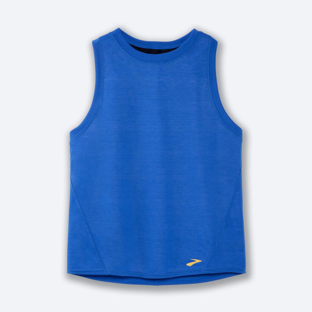 Camiseta Tirantes Brooks Distance Mujer Azules | Ecuador-34296