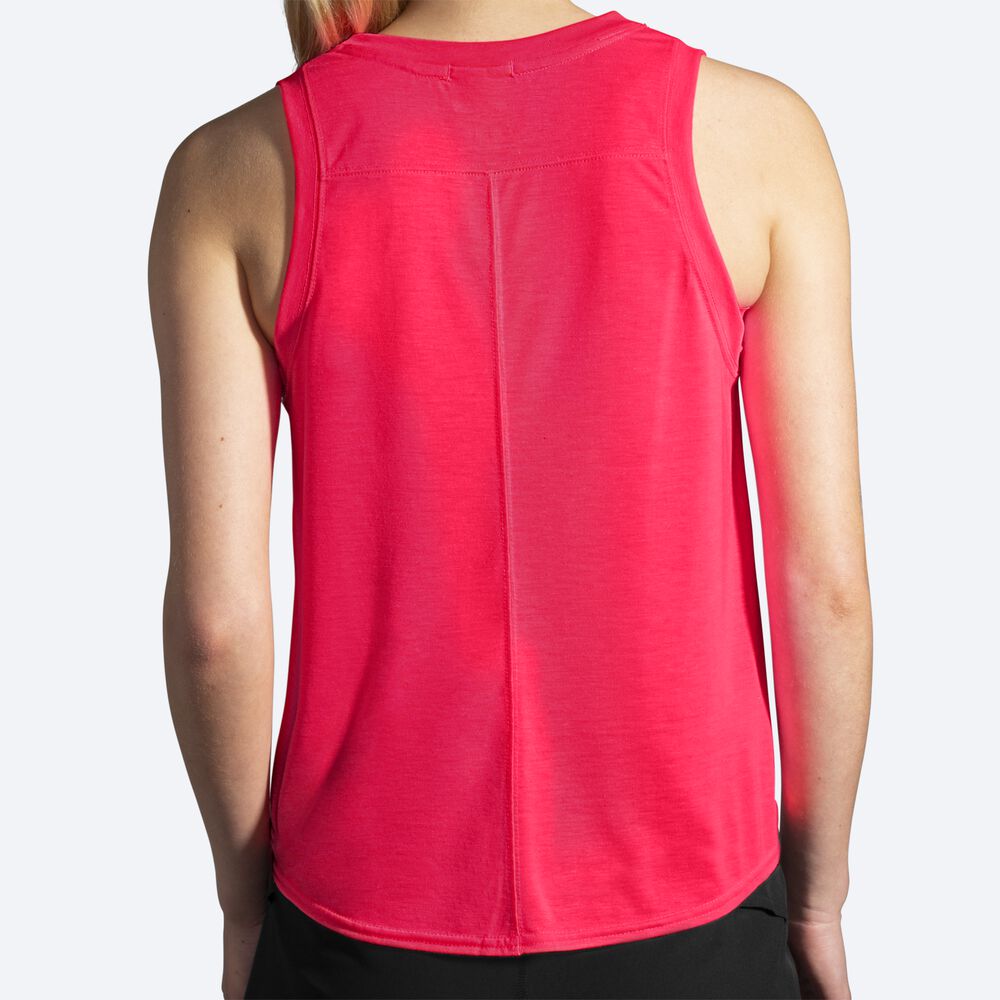 Camiseta Tirantes Brooks Distance Mujer Rosas | Ecuador-42175