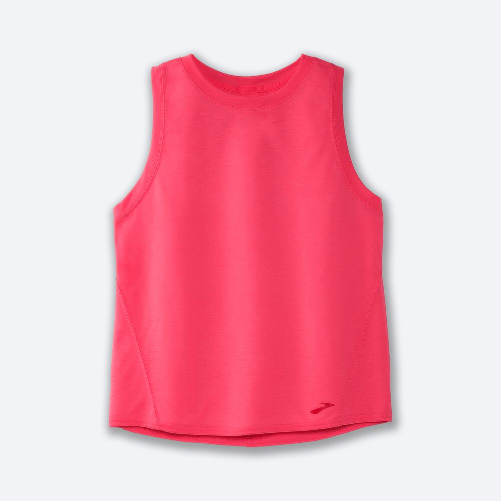 Camiseta Tirantes Brooks Distance Mujer Rosas | Ecuador-42175