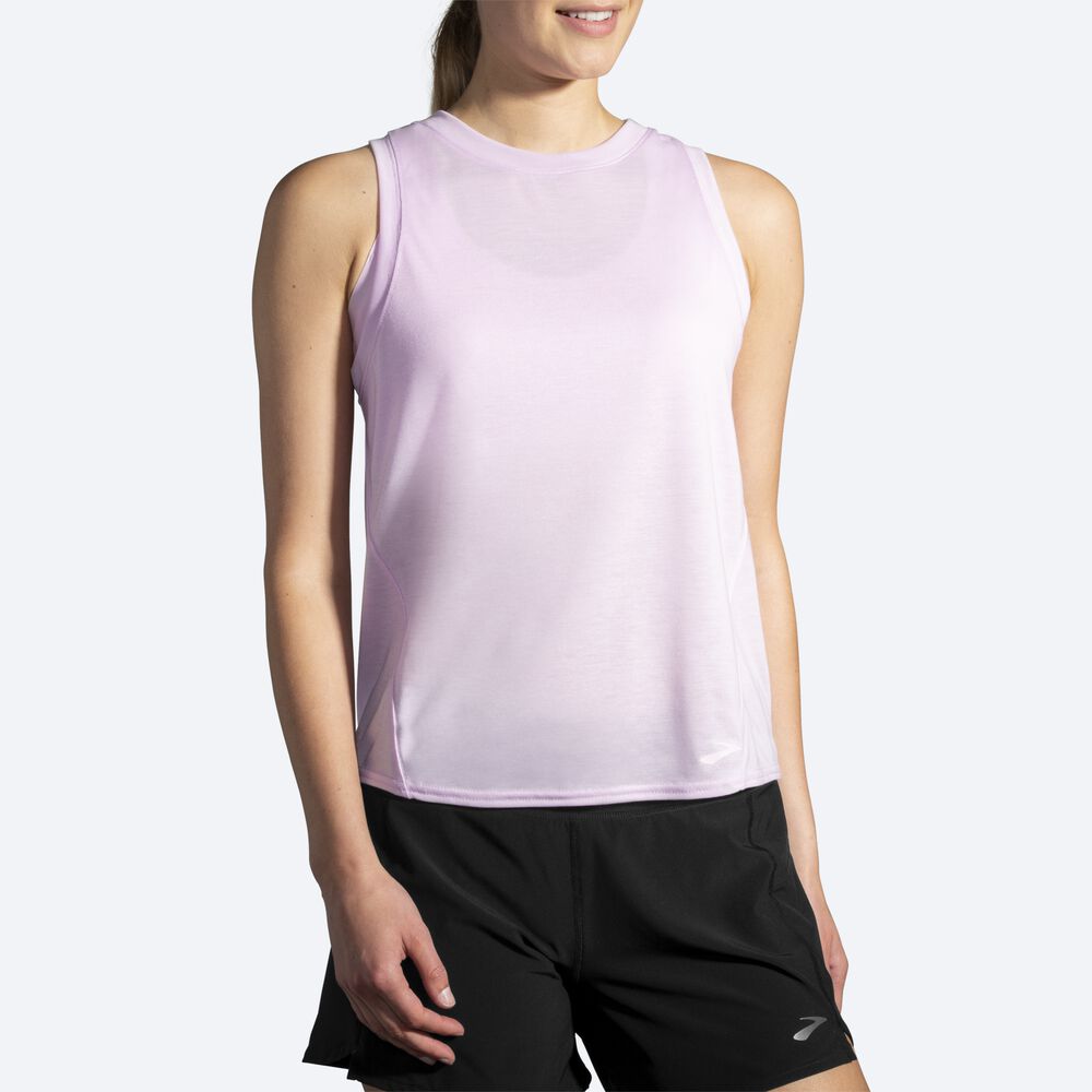 Camiseta Tirantes Brooks Distance Mujer Moradas | Ecuador-98720