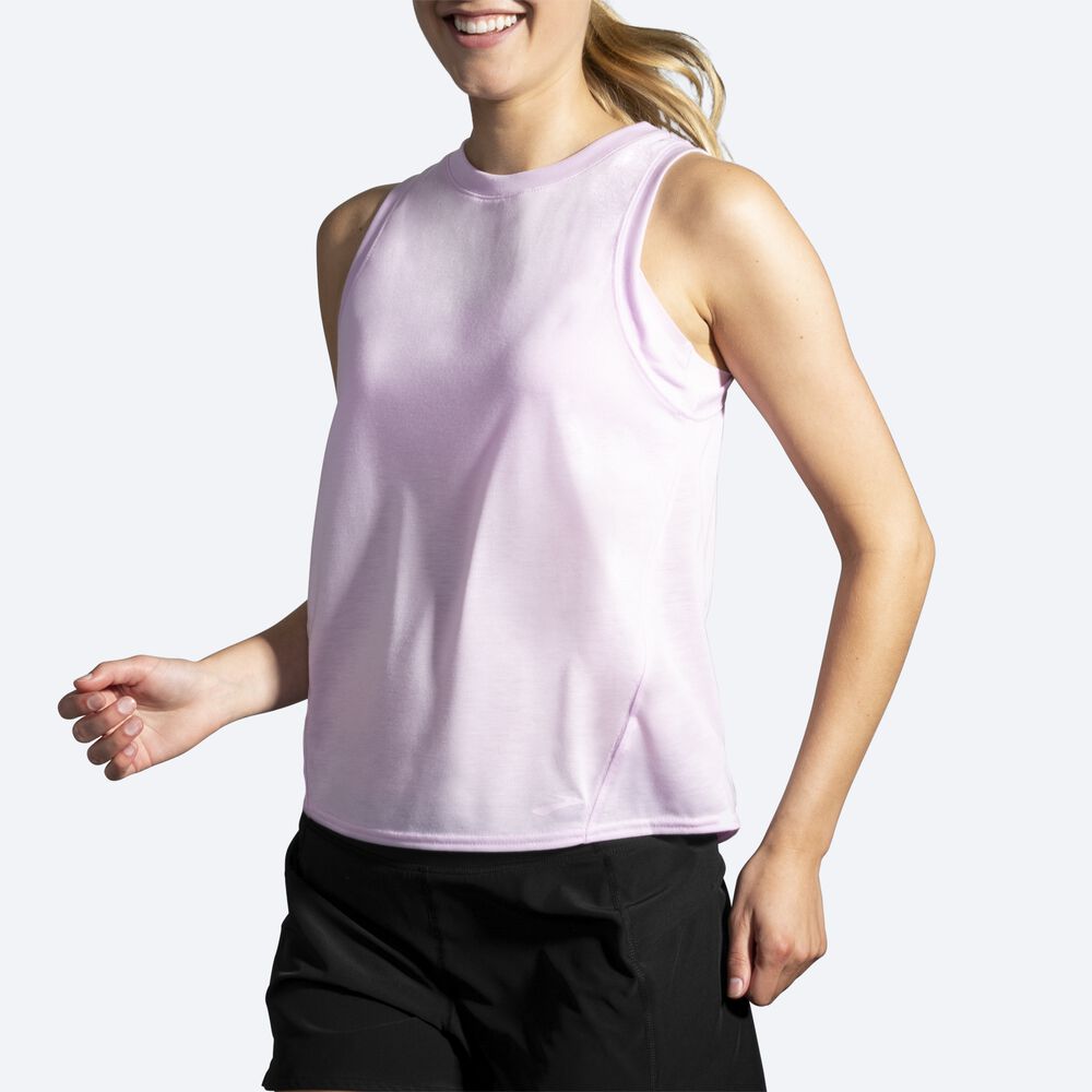 Camiseta Tirantes Brooks Distance Mujer Moradas | Ecuador-98720