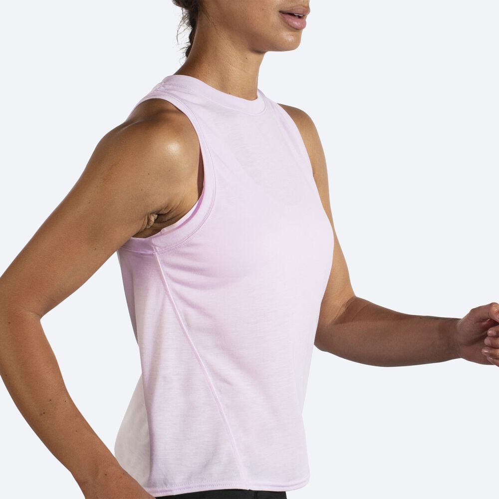 Camiseta Tirantes Brooks Distance Mujer Moradas | Ecuador-98720