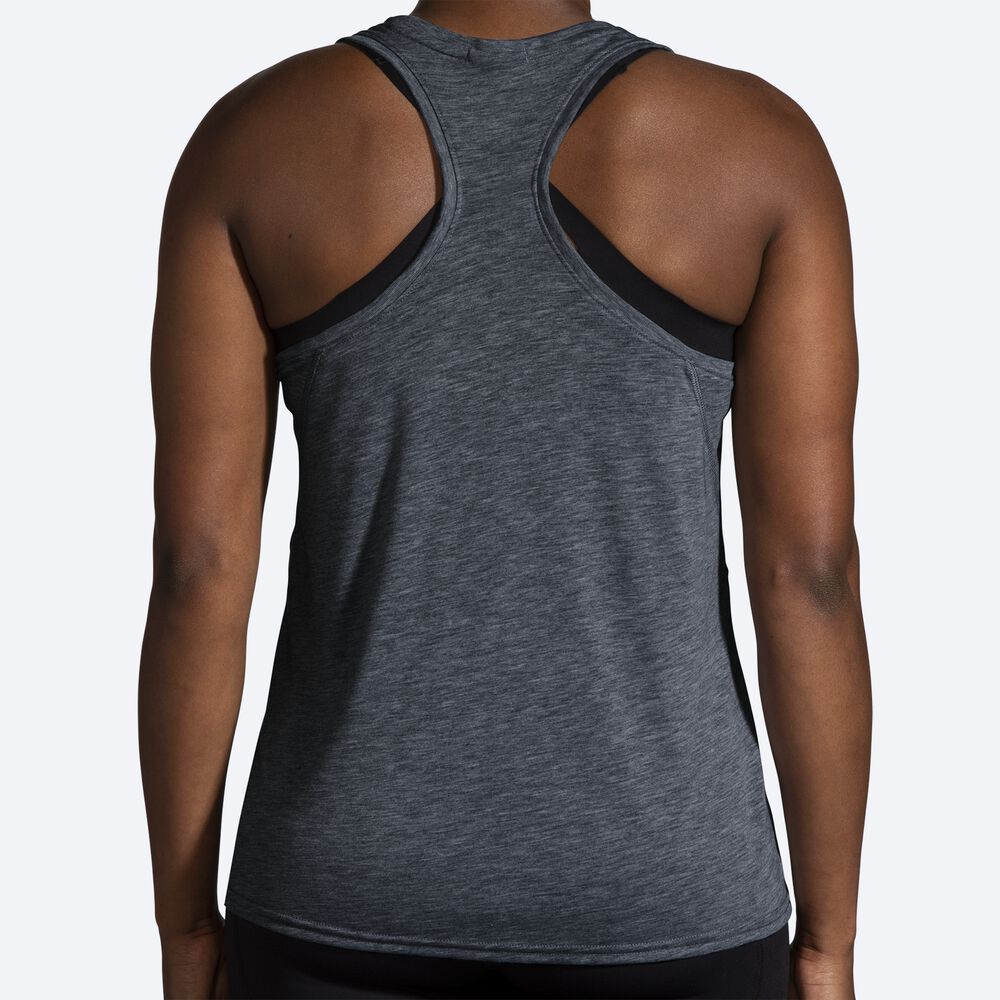 Camiseta Tirantes Brooks Distance Tank 2.0 Mujer Gris | Ecuador-30914