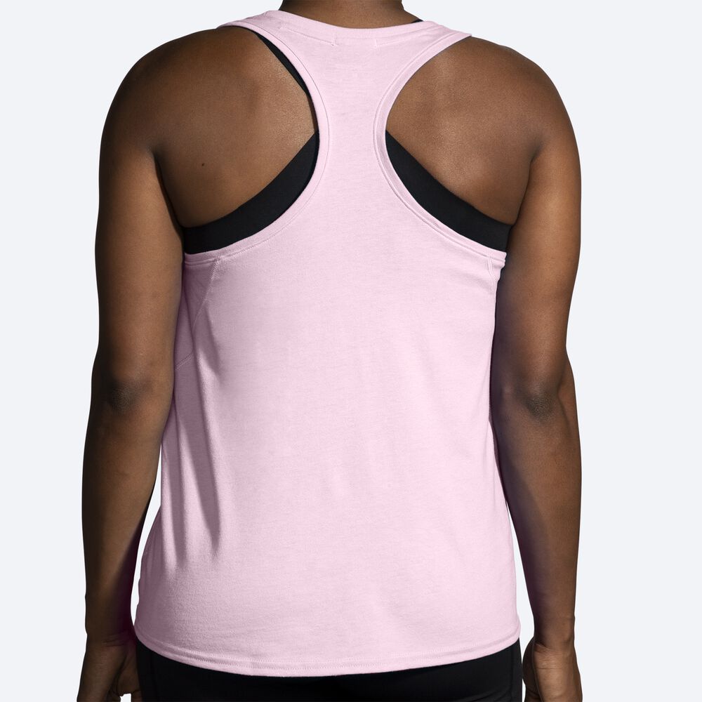 Camiseta Tirantes Brooks Distance Tank 2.0 Mujer Rosas | Ecuador-62384