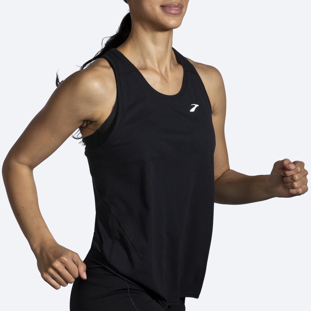 Camiseta Tirantes Brooks Distance Tank 2.0 Mujer Negras | Ecuador-67438