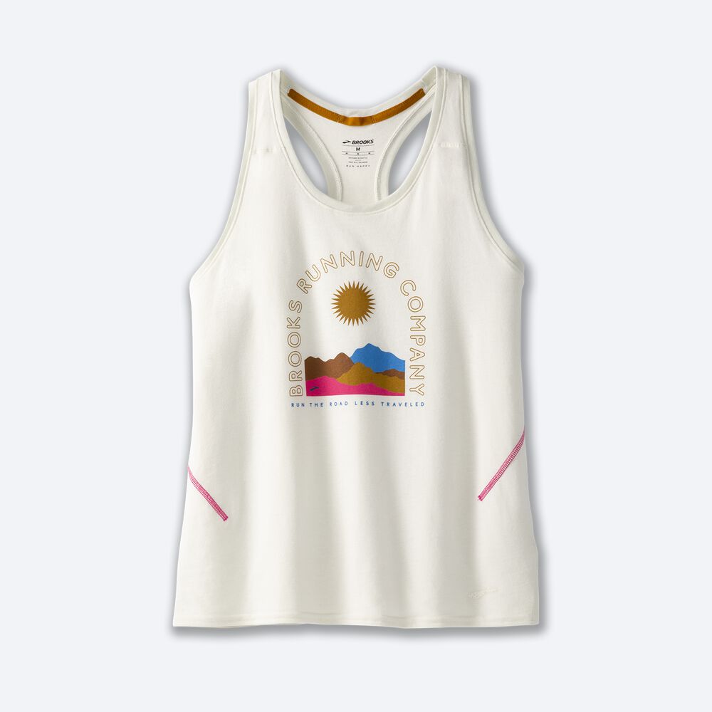 Camiseta Tirantes Brooks Distance Tank 2.0 Mujer Mist | Ecuador-80921