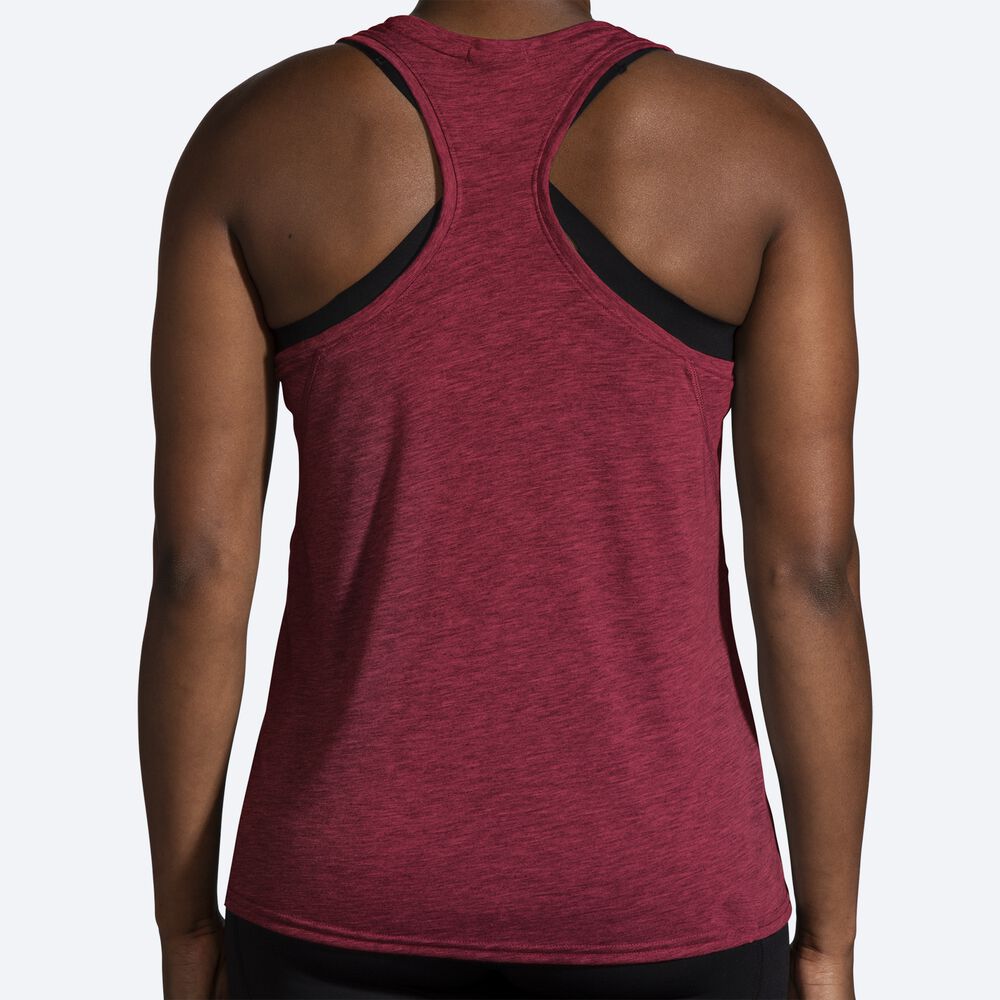 Camiseta Tirantes Brooks Distance Tank 2.0 Mujer Rojas | Ecuador-82075