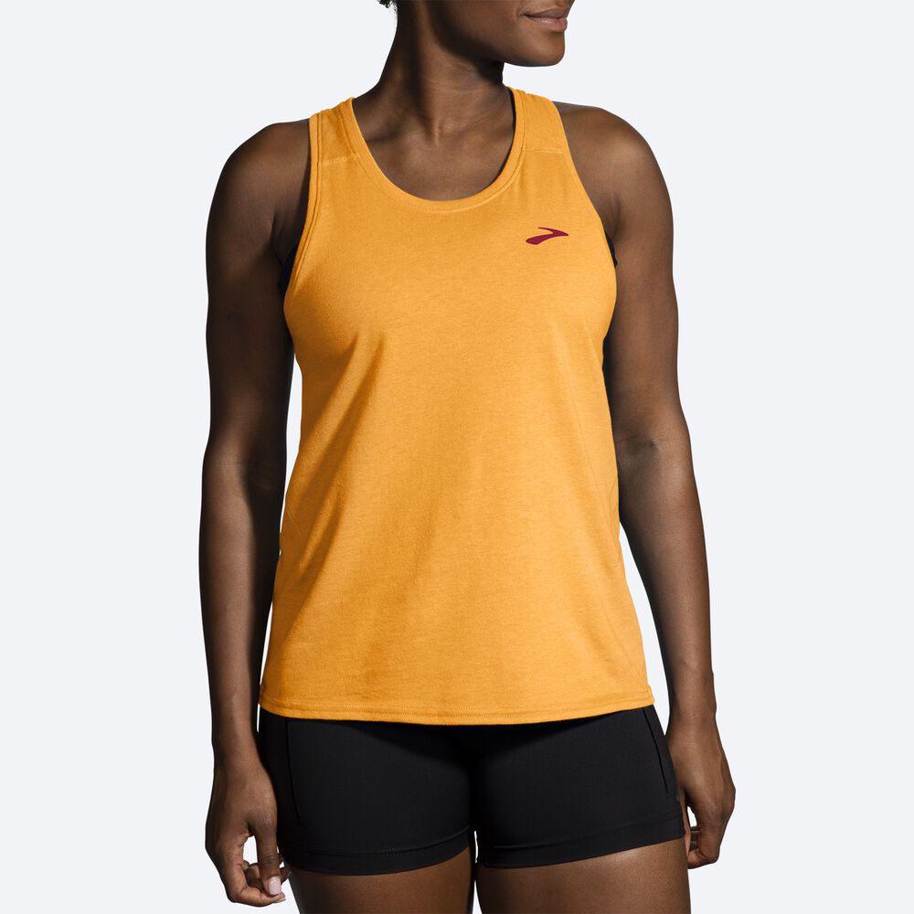 Camiseta Tirantes Brooks Distance Tank 2.0 Mujer Naranjas | Ecuador-93582