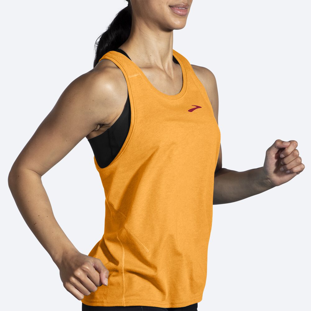 Camiseta Tirantes Brooks Distance Tank 2.0 Mujer Naranjas | Ecuador-93582