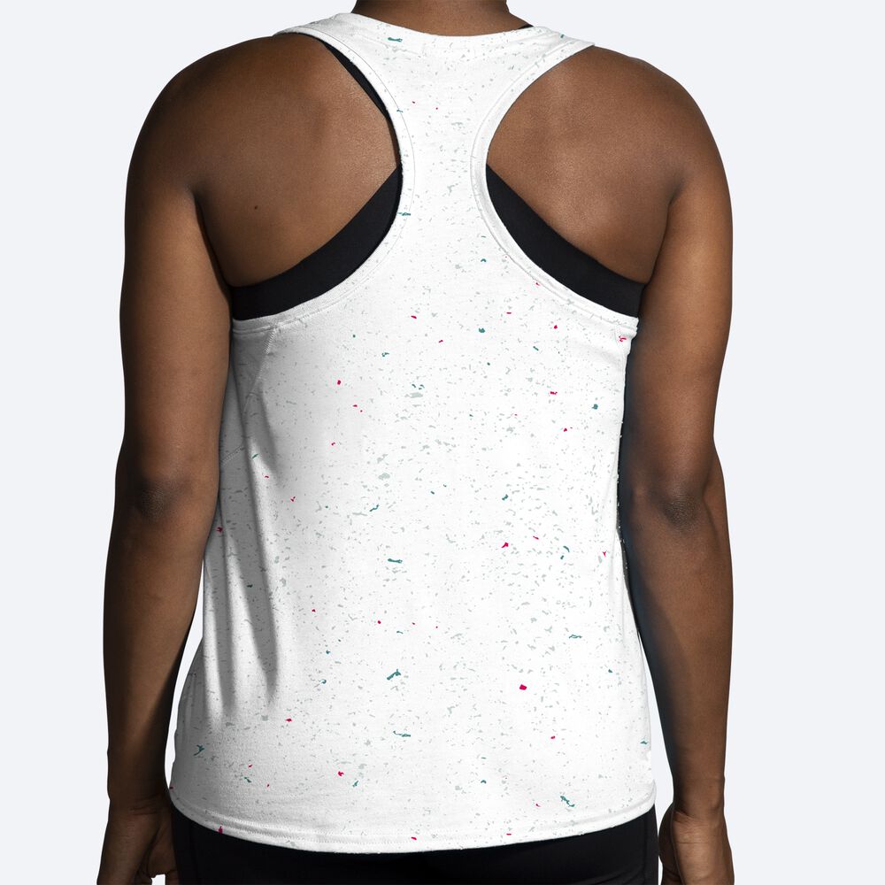 Camiseta Tirantes Brooks Distance Tank 2.0 Mujer Blancas | Ecuador-95631