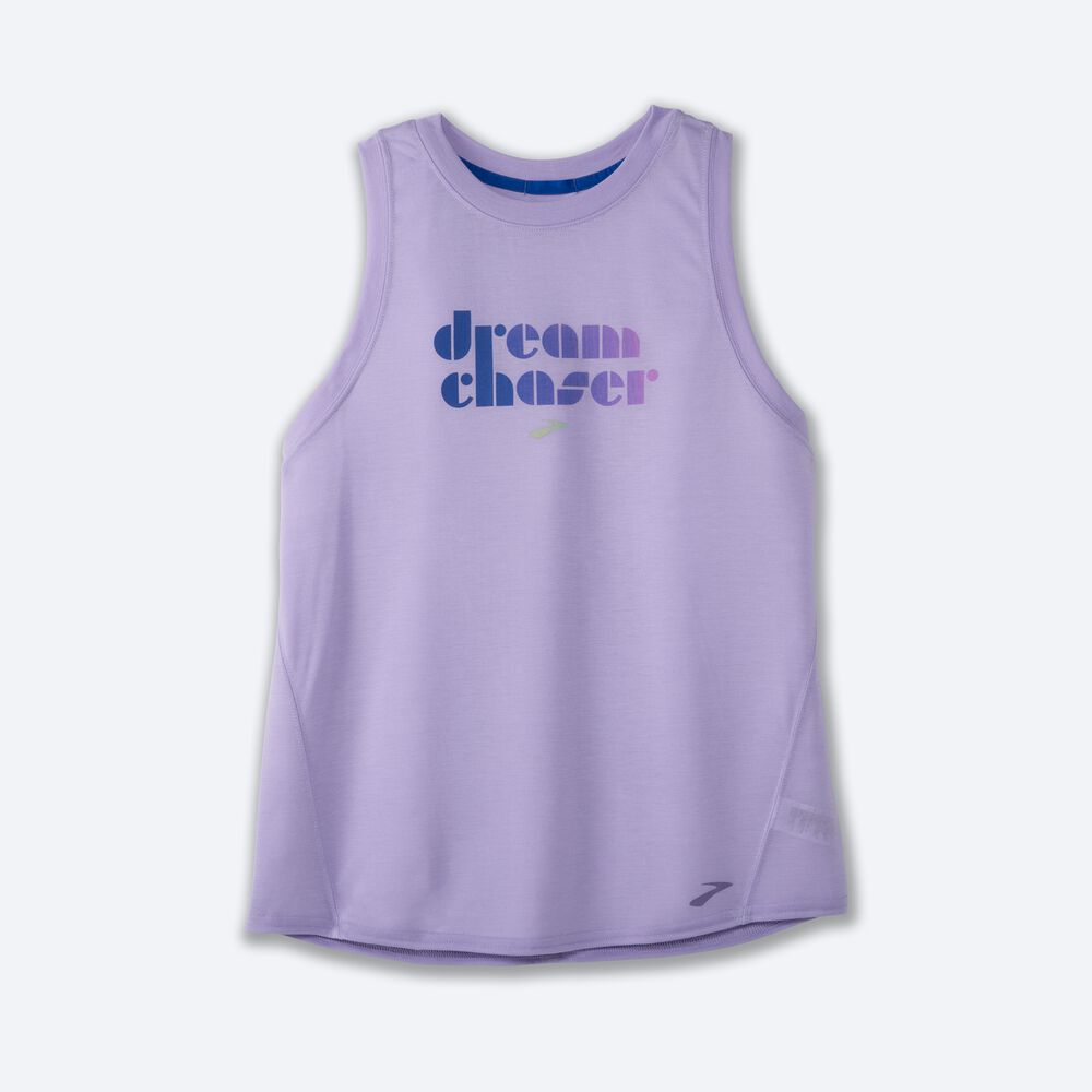 Camiseta Tirantes Brooks Empower Her Distance Estampadas Mujer Moradas Gris | Ecuador-57429