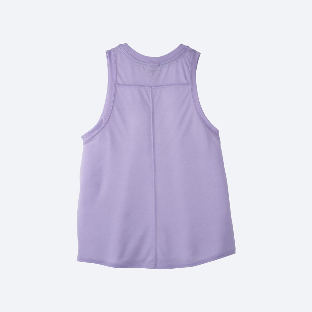 Camiseta Tirantes Brooks Empower Her Distance Estampadas Mujer Moradas Gris | Ecuador-57429