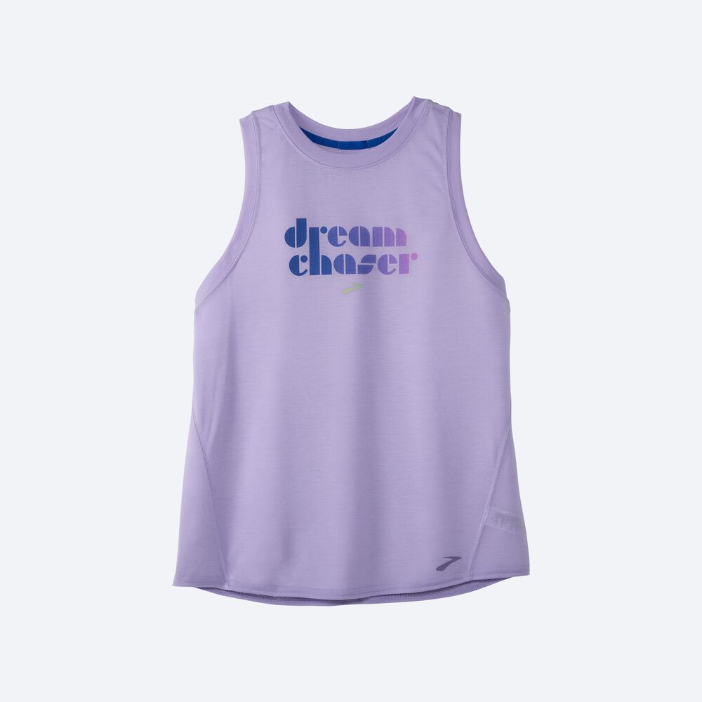 Camiseta Tirantes Brooks Empower Her Distance Estampadas Mujer Moradas Gris | Ecuador-57429