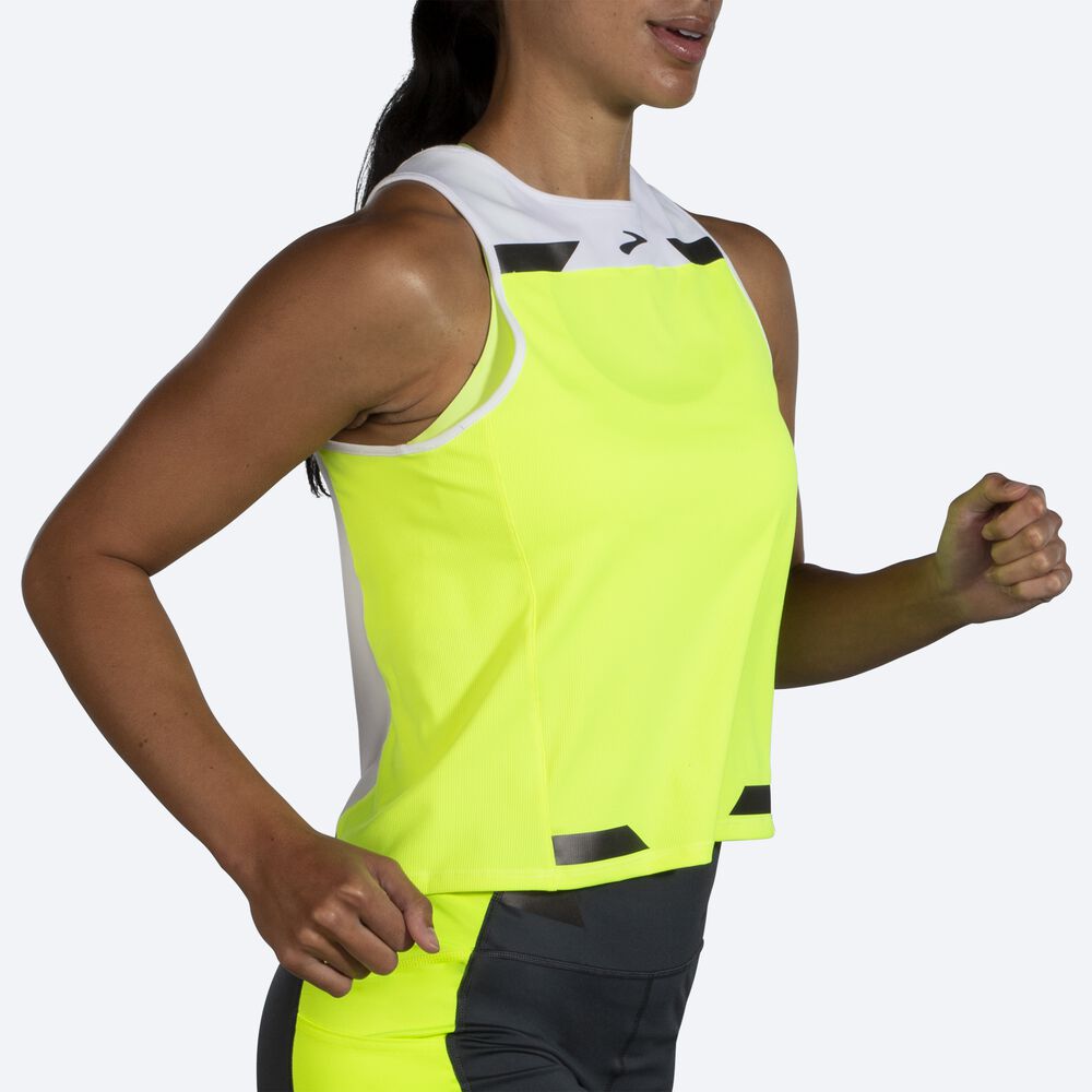 Camiseta Tirantes Brooks Run Visible Back-to-Front Mujer Blancas | Ecuador-05723