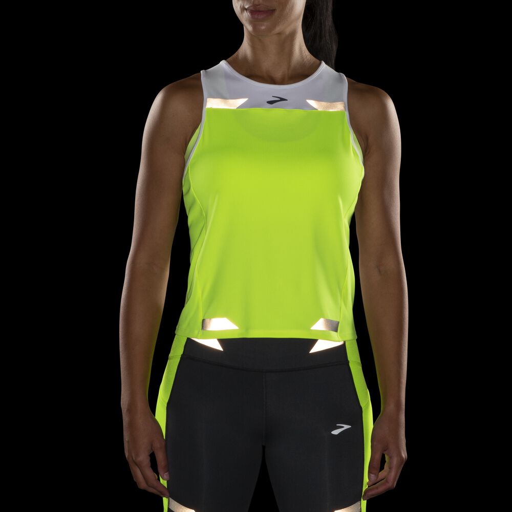 Camiseta Tirantes Brooks Run Visible Back-to-Front Mujer Blancas | Ecuador-05723