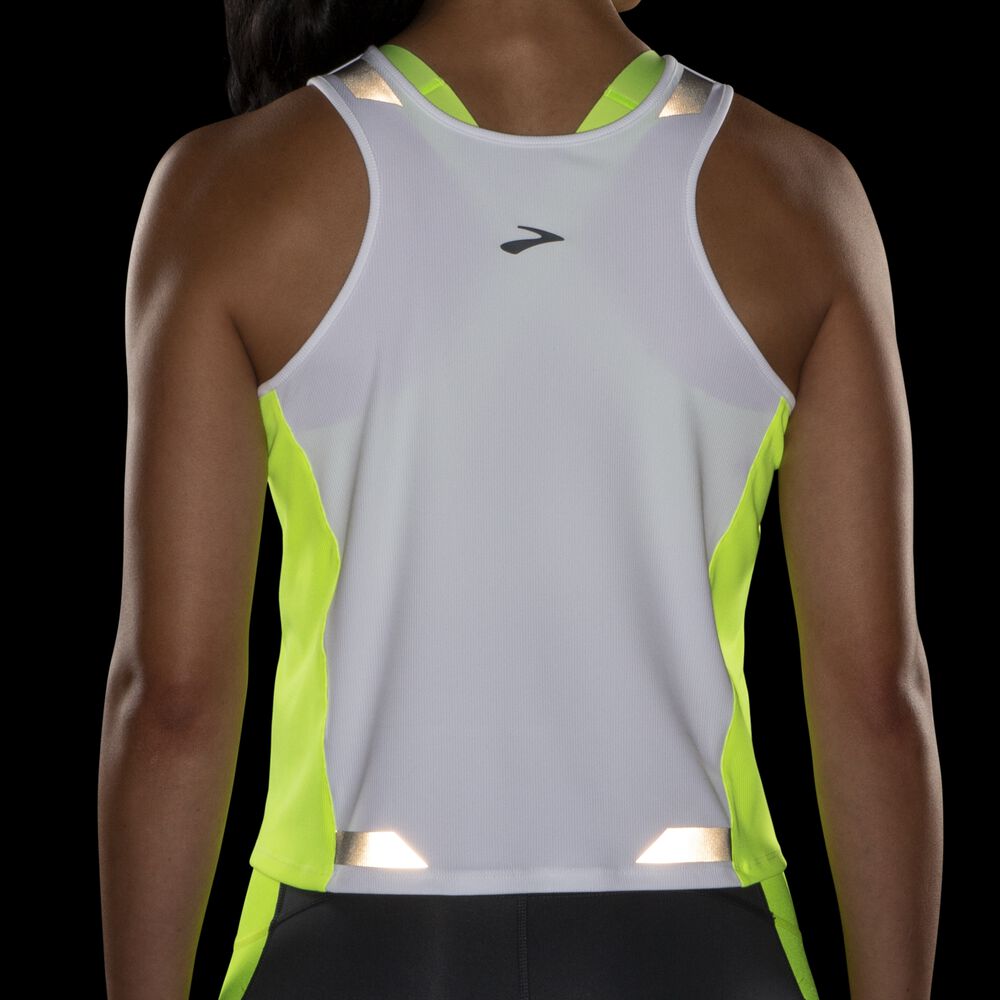 Camiseta Tirantes Brooks Run Visible Back-to-Front Mujer Blancas | Ecuador-05723