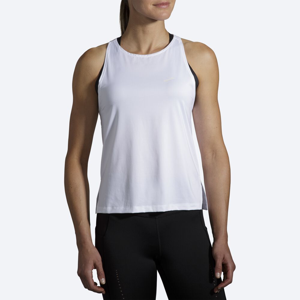 Camiseta Tirantes Brooks Sprint Free Mujer Blancas | Ecuador-13458