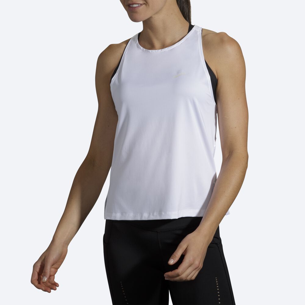 Camiseta Tirantes Brooks Sprint Free Mujer Blancas | Ecuador-13458