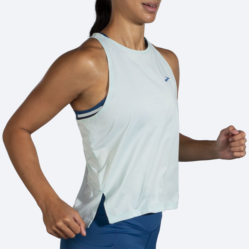 Camiseta Tirantes Brooks Sprint Free Mujer Azules | Ecuador-30917