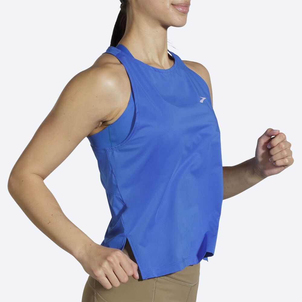 Camiseta Tirantes Brooks Sprint Free Mujer Azules | Ecuador-46219