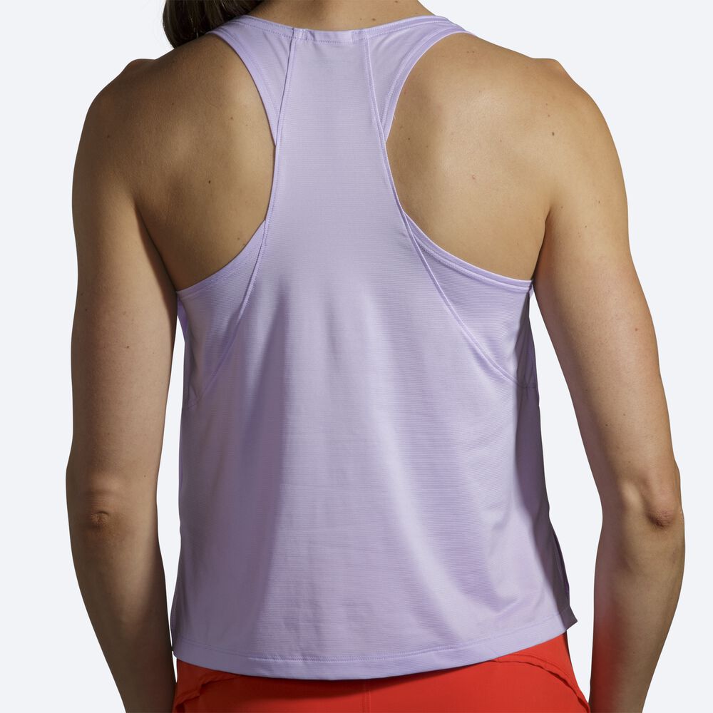 Camiseta Tirantes Brooks Sprint Free Mujer Moradas Gris | Ecuador-71605