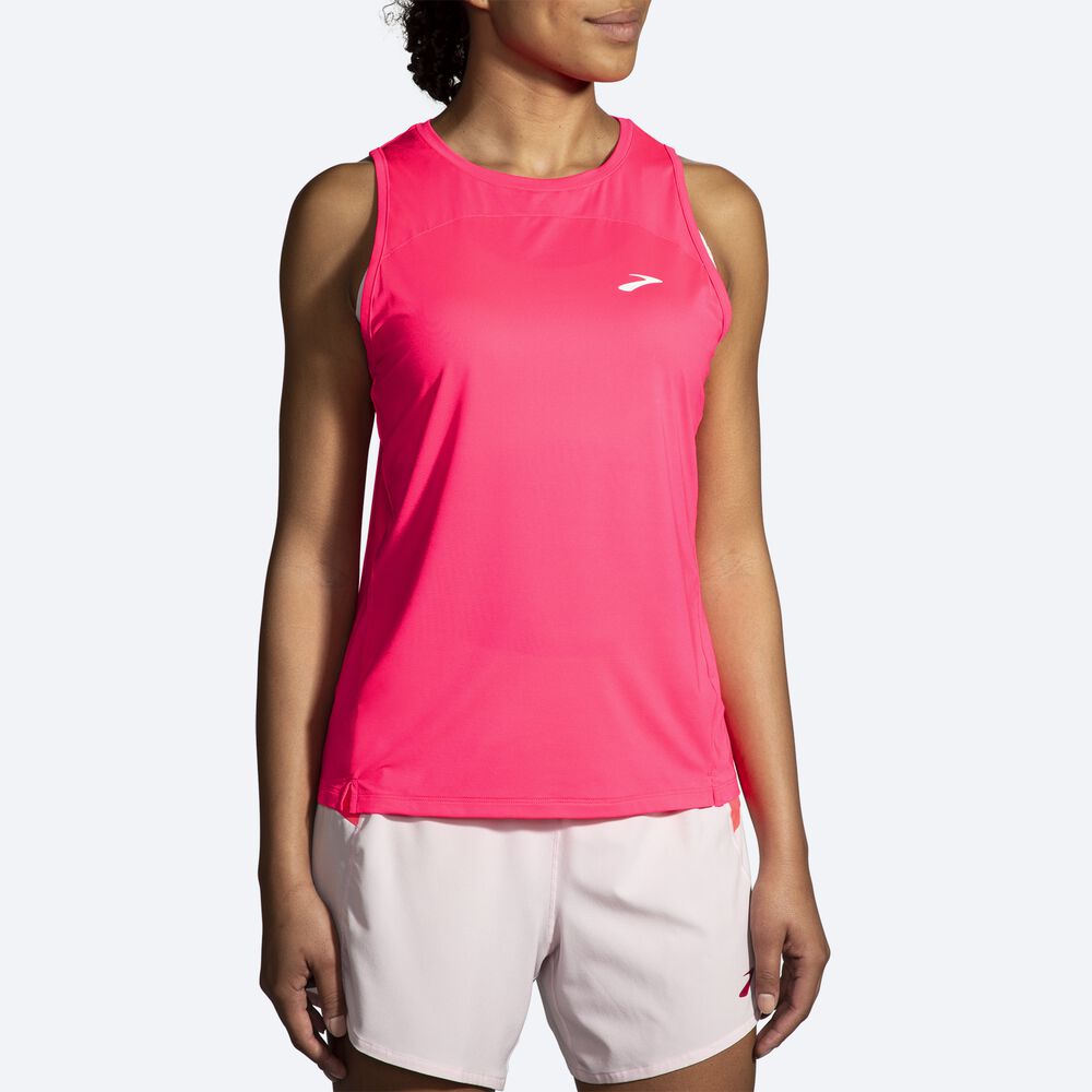 Camiseta Tirantes Brooks Sprint Free Tank 2.0 Mujer Rosas | Ecuador-42801