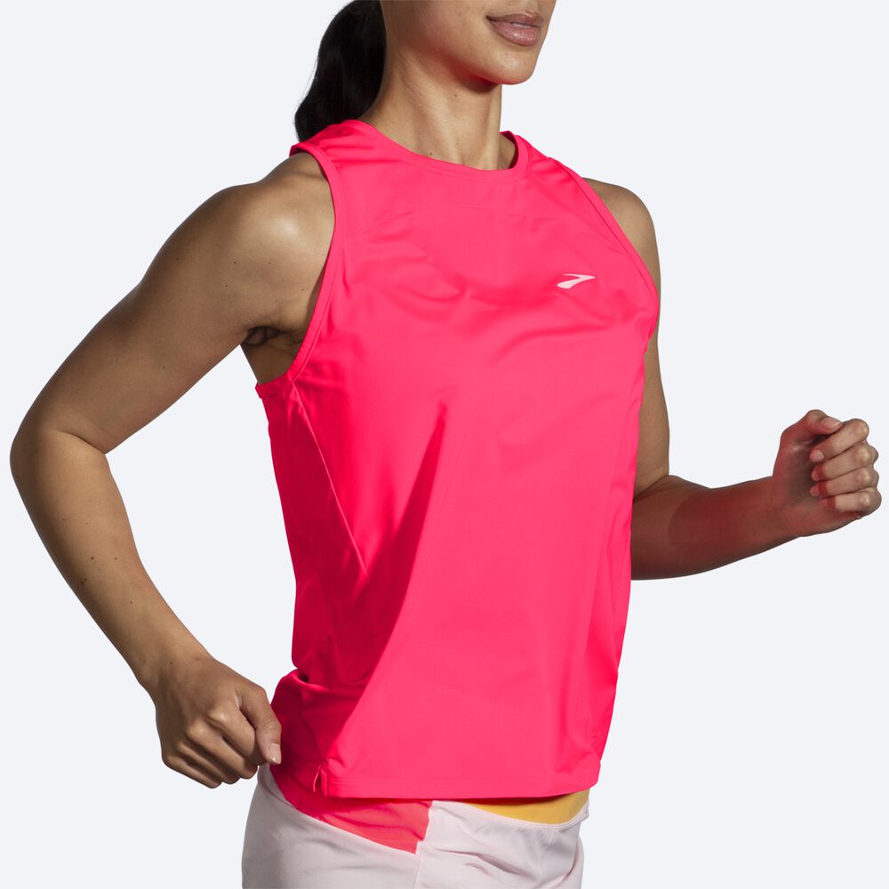 Camiseta Tirantes Brooks Sprint Free Tank 2.0 Mujer Rosas | Ecuador-42801