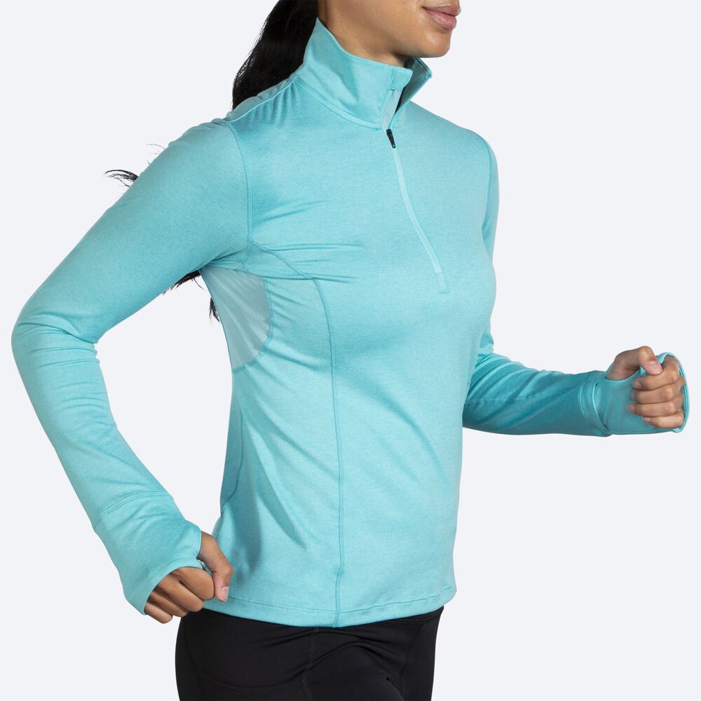 Chaquetas Brooks Dash 1/2 Zip Mujer Turquesa | Ecuador-63825