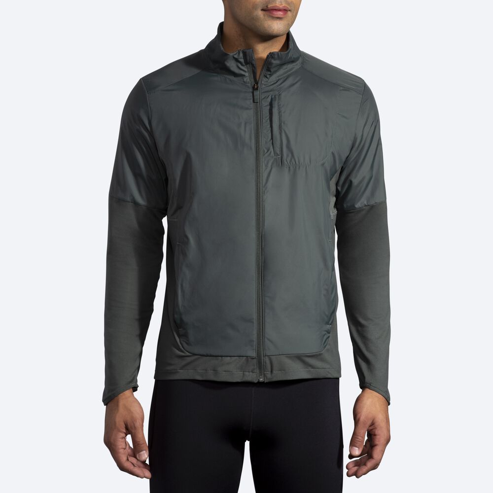 Chaquetas Brooks Fusion Híbrido Hombre Gris Oscuro | Ecuador-85630