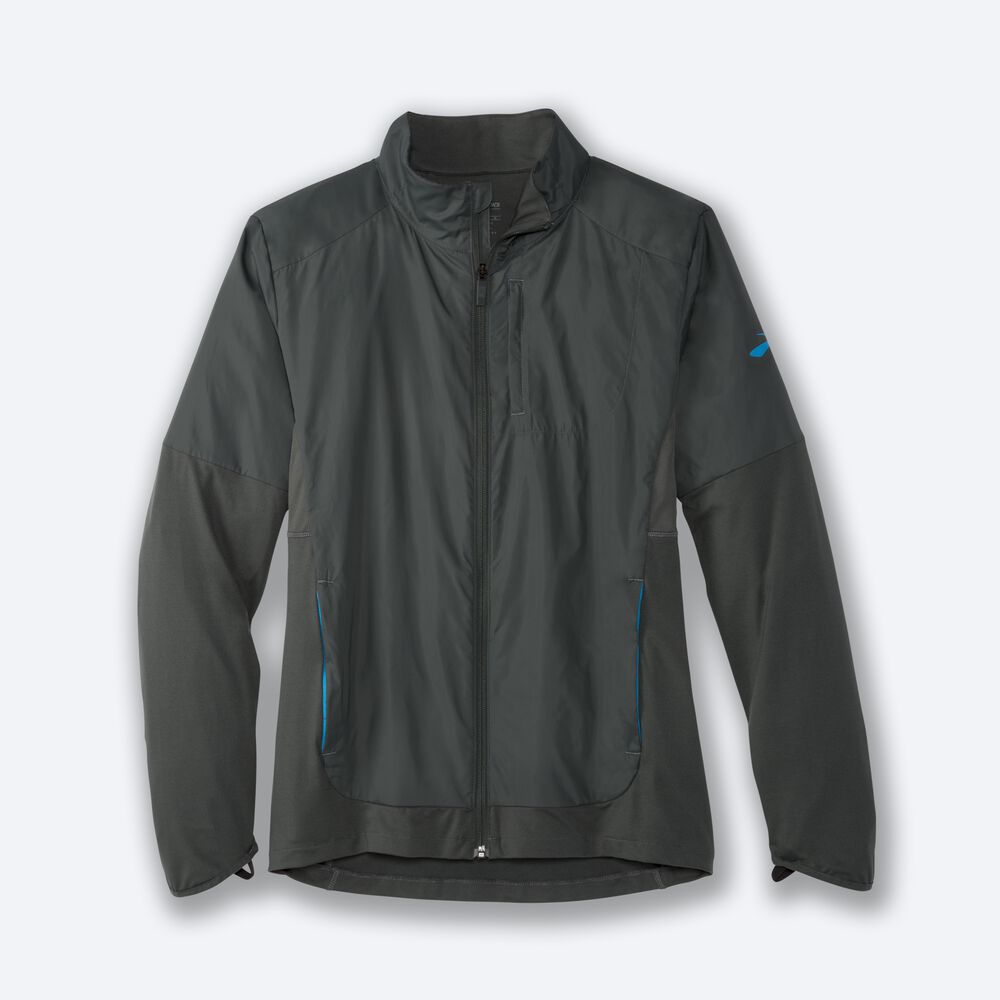 Chaquetas Brooks Fusion Híbrido Hombre Gris Oscuro | Ecuador-85630