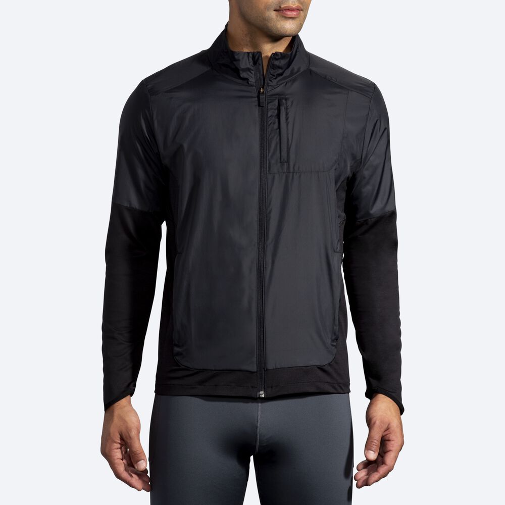 Chaquetas Brooks Fusion Híbrido Hombre Negras | Ecuador-84271