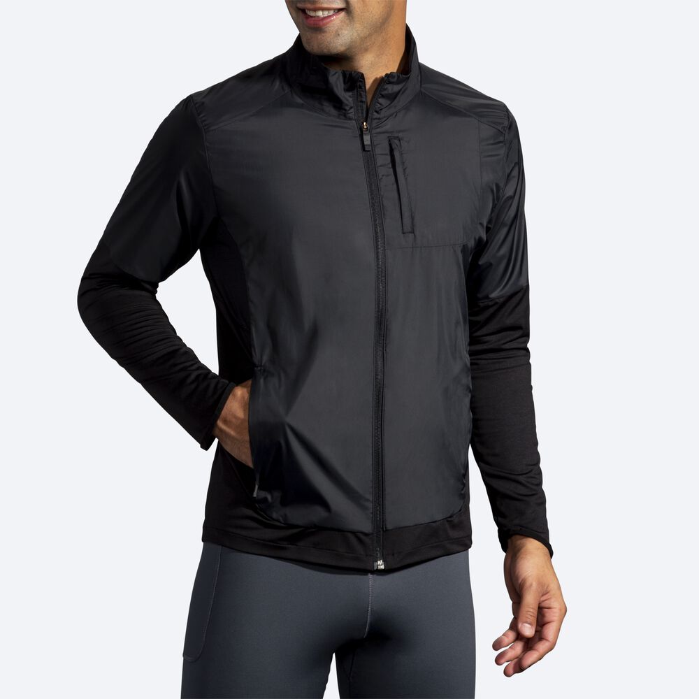 Chaquetas Brooks Fusion Híbrido Hombre Negras | Ecuador-84271