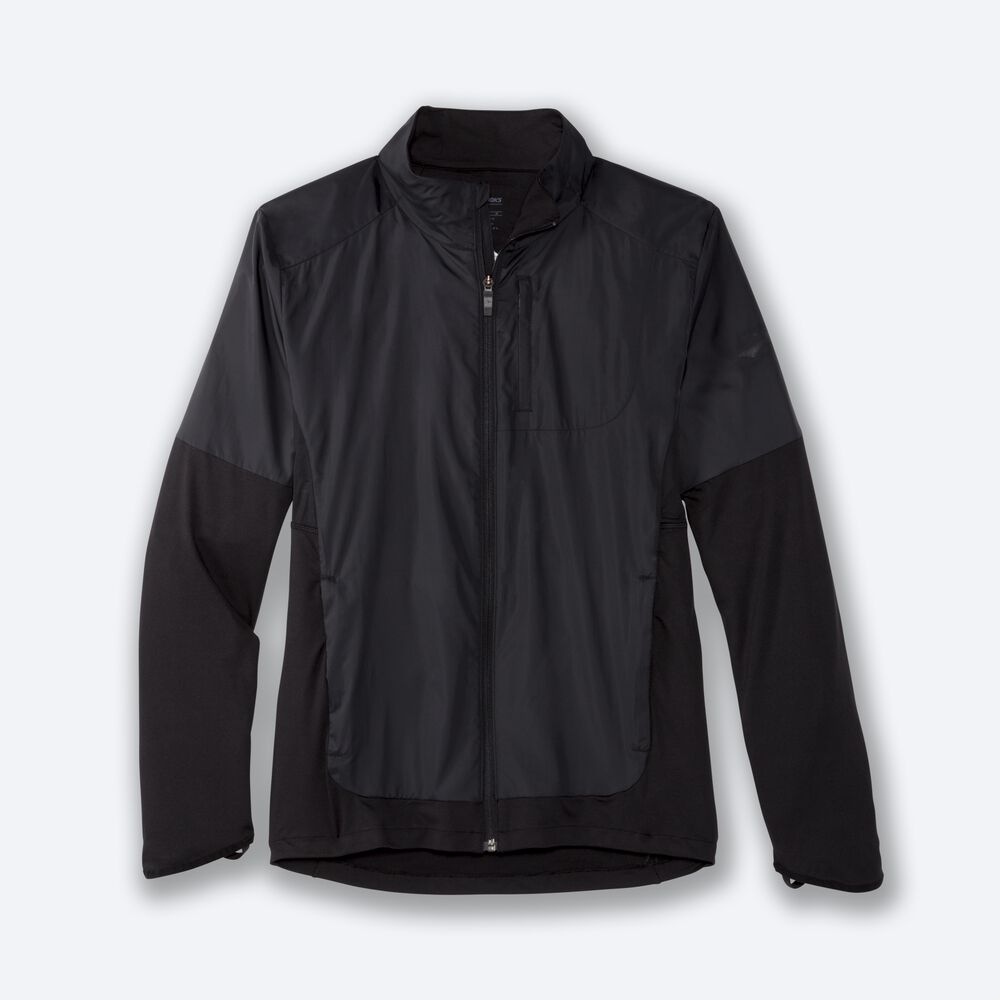 Chaquetas Brooks Fusion Híbrido Hombre Negras | Ecuador-84271