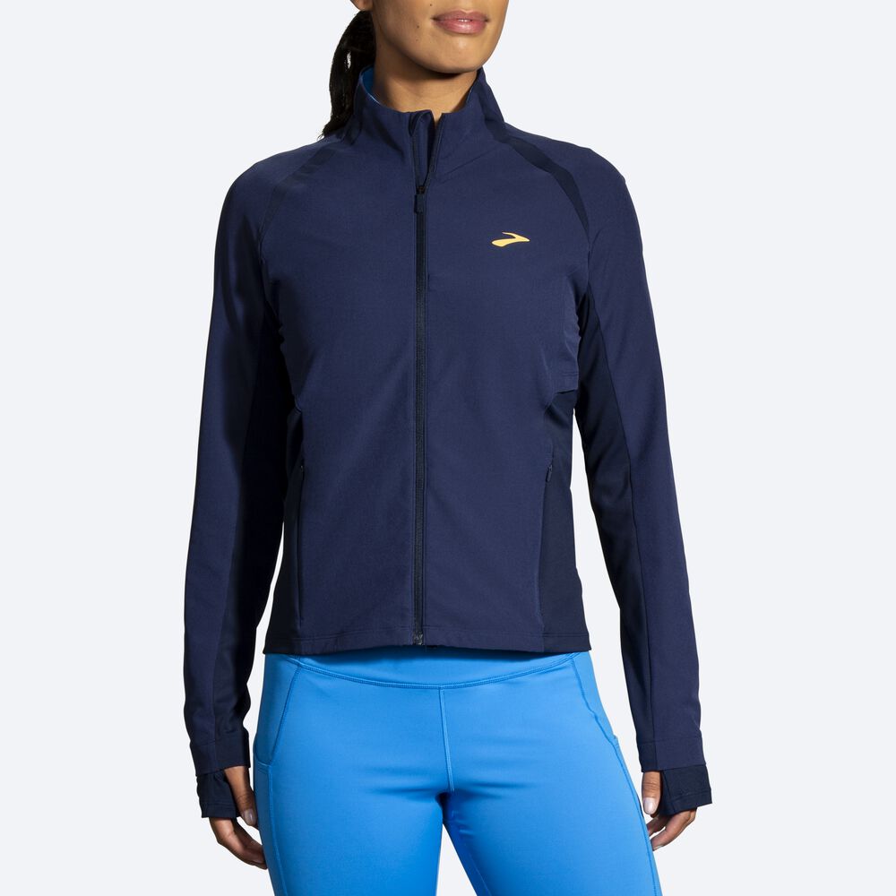 Chaquetas Brooks Fusion Híbrido Mujer Azul Marino/Azules | Ecuador-01547