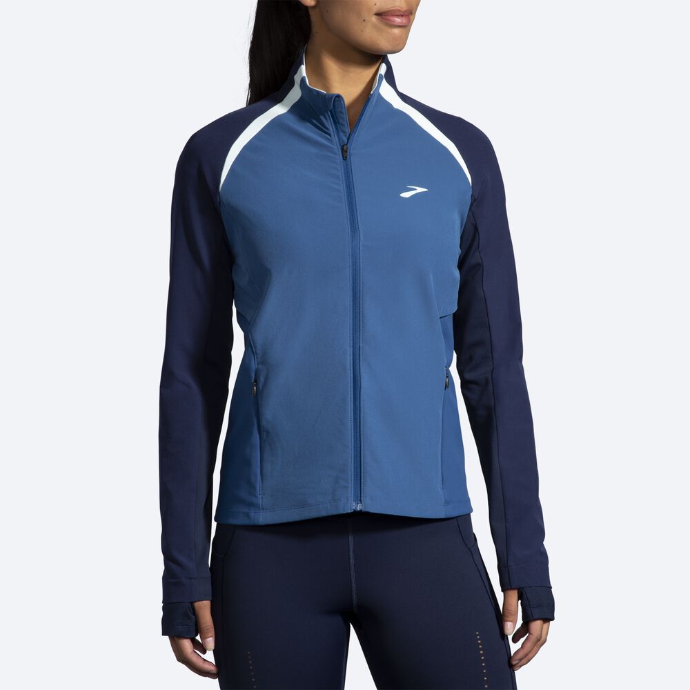 Chaquetas Brooks Fusion Híbrido Mujer Azul Marino/Azules Gris/Azules | Ecuador-23456