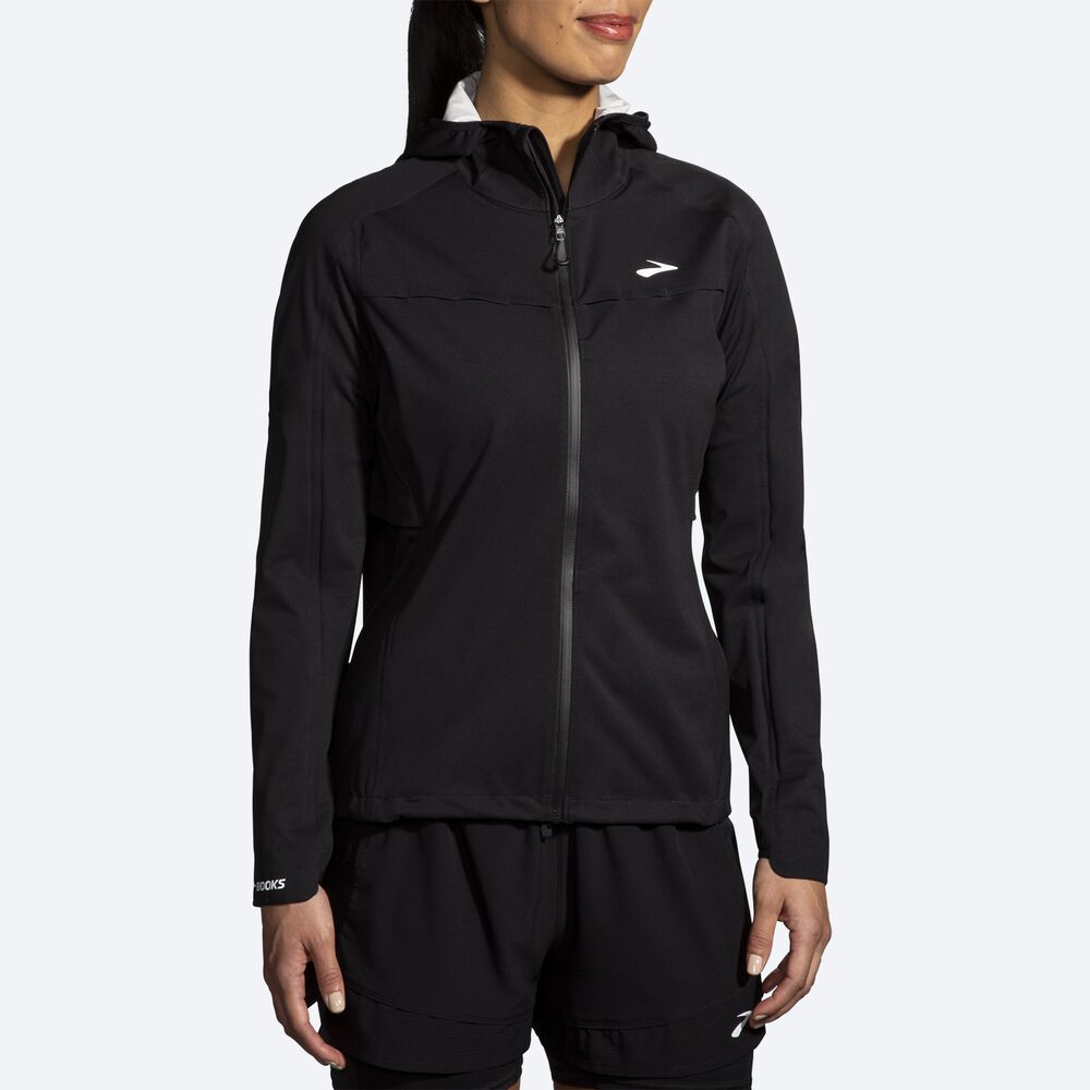 Chaquetas Brooks High Point Waterproof Mujer Negras | Ecuador-20639