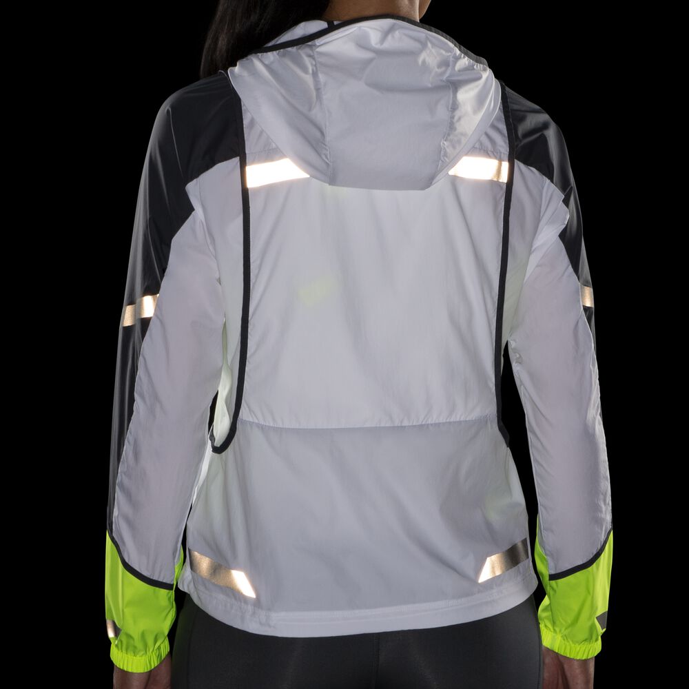 Chaquetas Brooks Run Visible Convertible Mujer Blancas | Ecuador-08574