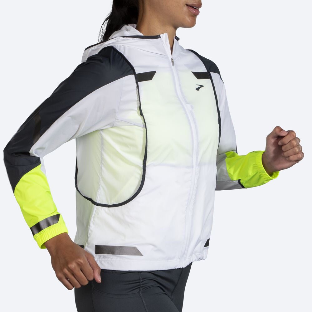 Chaquetas Brooks Run Visible Convertible Mujer Blancas | Ecuador-08574