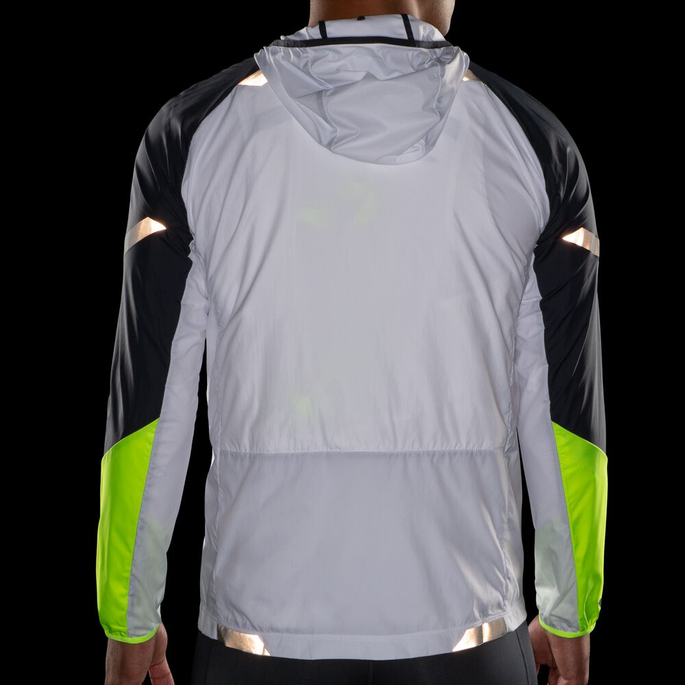 Chaquetas Brooks Run Visible Convertible Hombre Blancas | Ecuador-53809