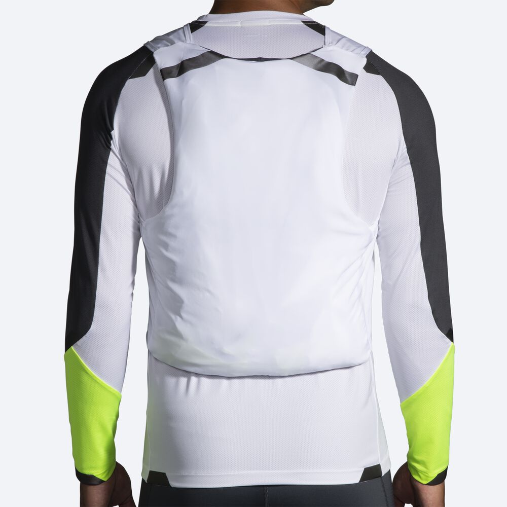 Chaquetas Brooks Run Visible Convertible Hombre Blancas | Ecuador-53809