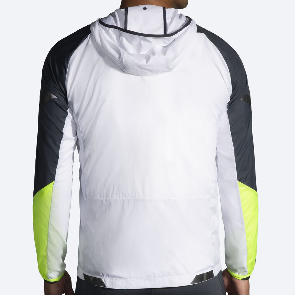 Chaquetas Brooks Run Visible Convertible Hombre Blancas | Ecuador-53809