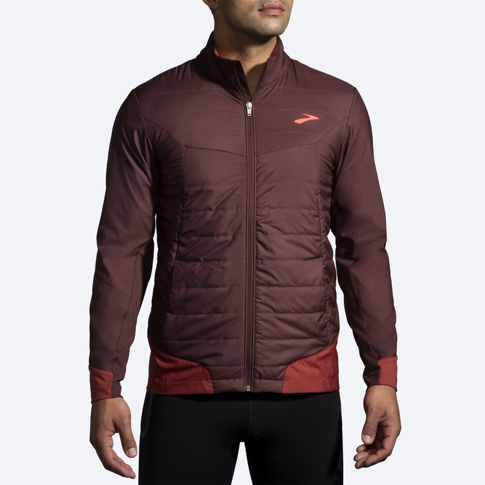 Chaquetas Brooks Shield Híbrido 2.0 Hombre Chocolate/Cobra | Ecuador-31926