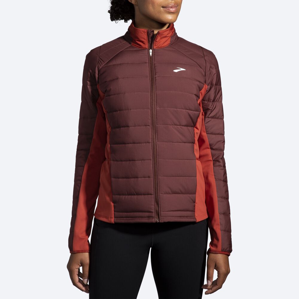 Chaquetas Brooks Shield Híbrido 2.0 Mujer Chocolate/Cobra | Ecuador-40129