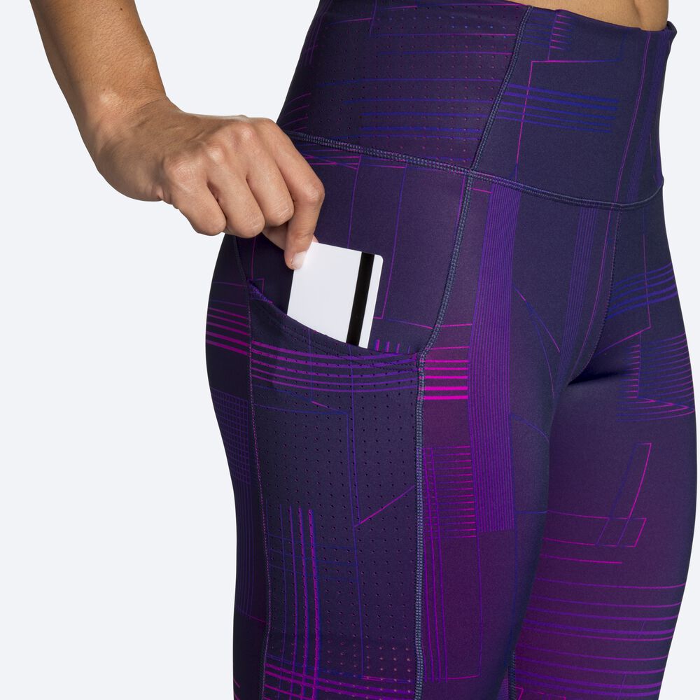 Mallas Brooks Method 1/2 Crop Tight Mujer Azul Marino | Ecuador-32087