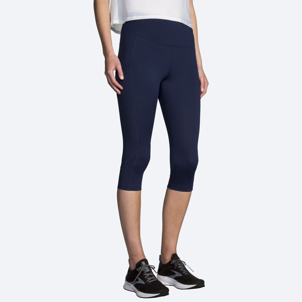 Mallas Brooks Method 1/2 Crop Tight Mujer Azul Marino | Ecuador-89364