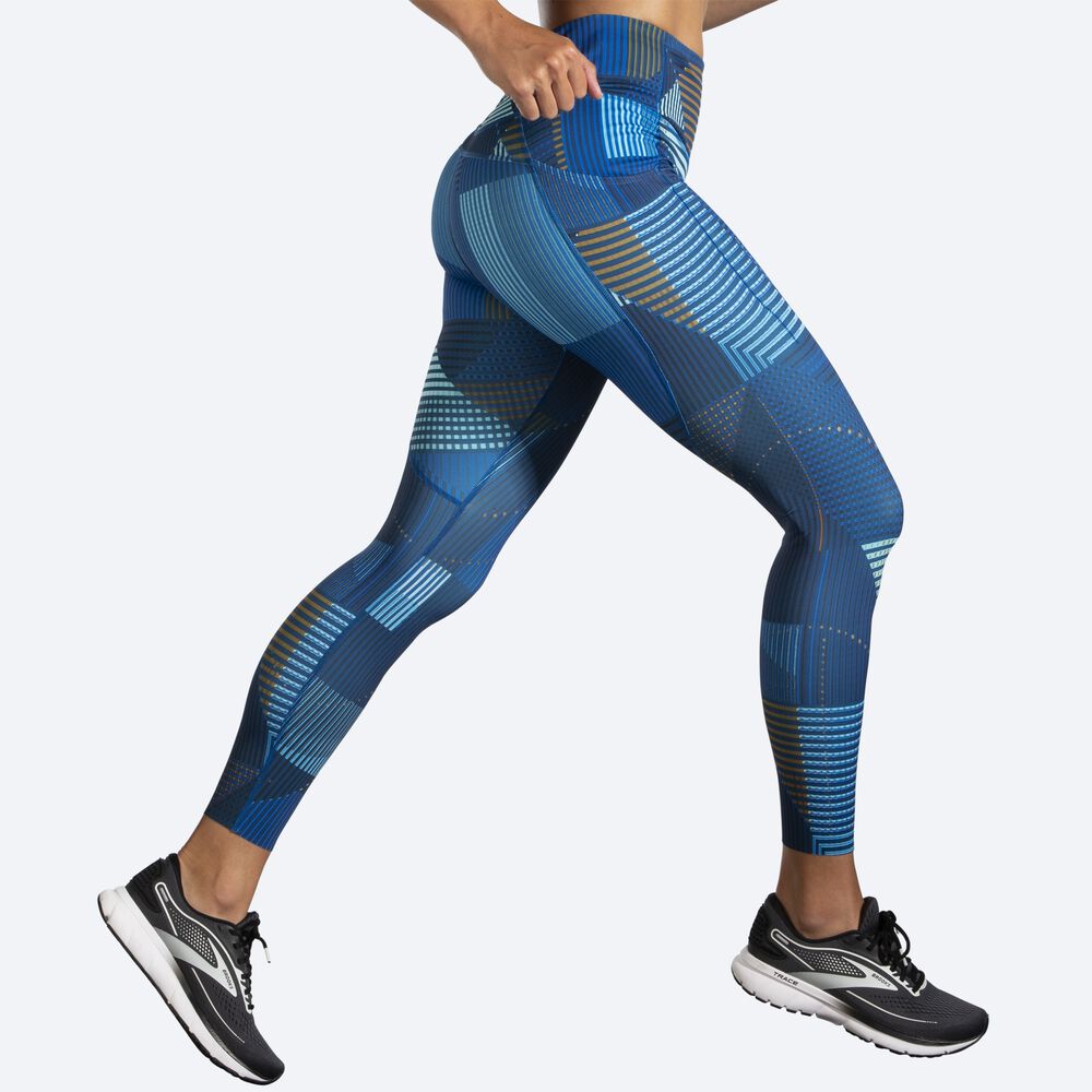 Mallas Brooks Method 7/8 Tight Mujer Azules | Ecuador-83254