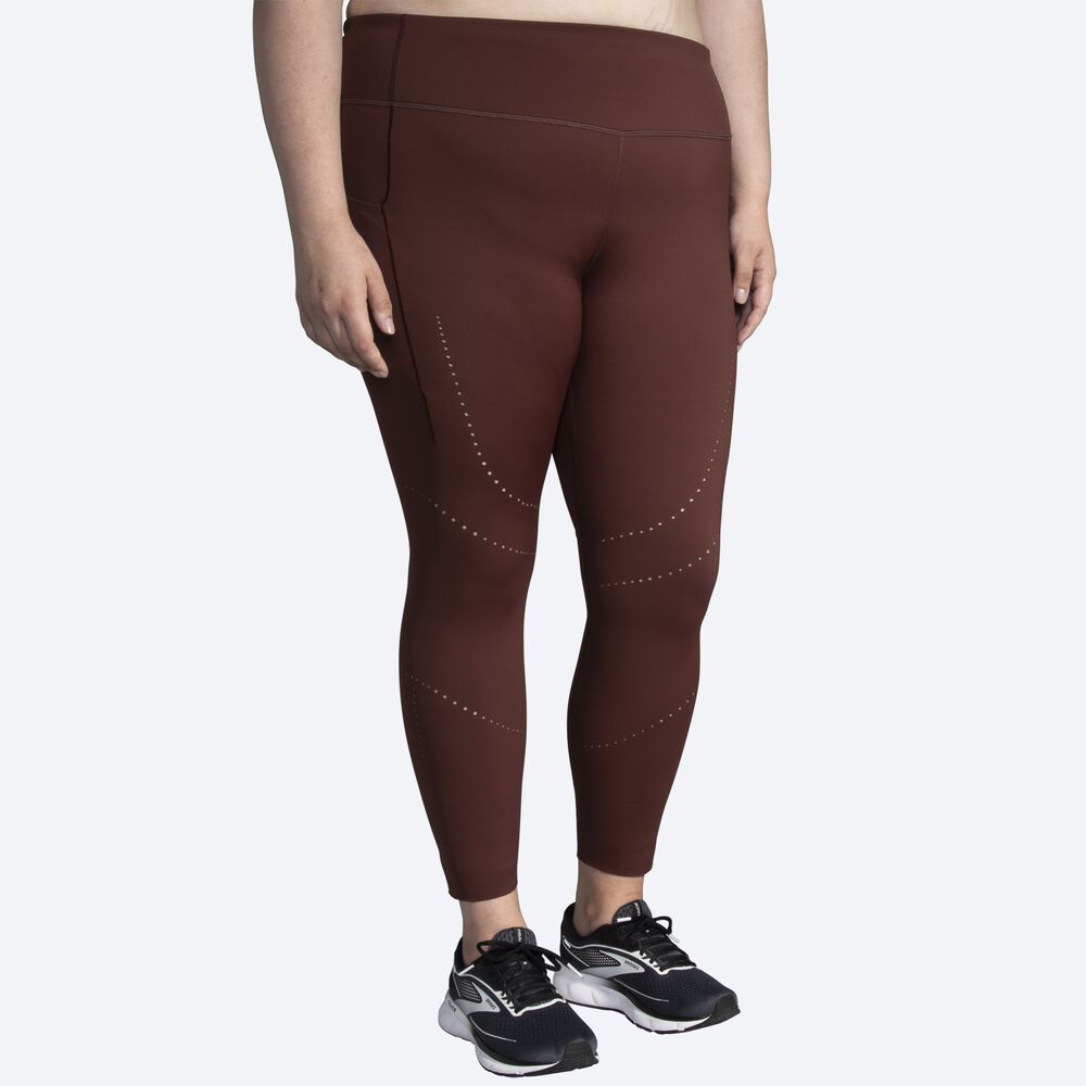 Mallas Brooks Method 7/8 Tight Mujer Chocolate | Ecuador-47953