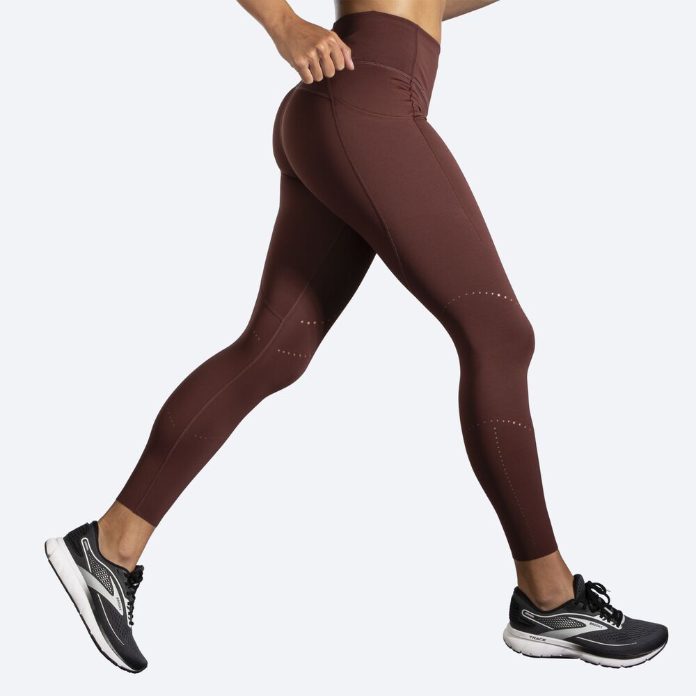 Mallas Brooks Method 7/8 Tight Mujer Chocolate | Ecuador-47953