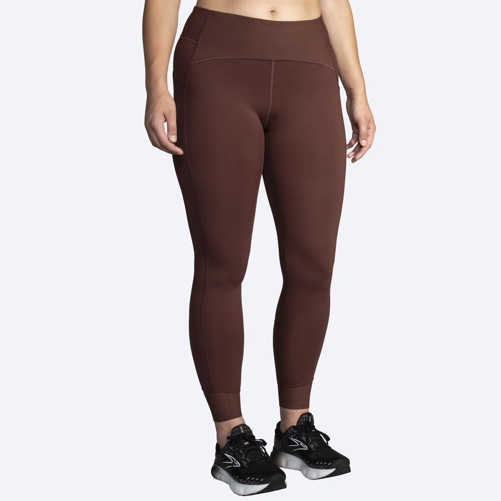 Mallas Brooks Momentum Thermal Tight Mujer Chocolate | Ecuador-63257